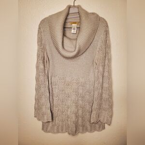 Valerie Stevens Light Gray Cowl Neck Sweater